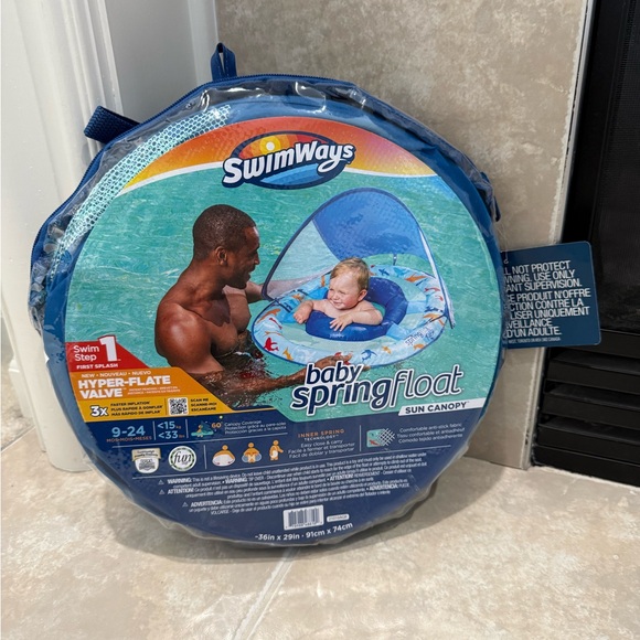 SwimWays | Swim | Swimways Blue Baby Spring Float With Canopy | Poshmark
